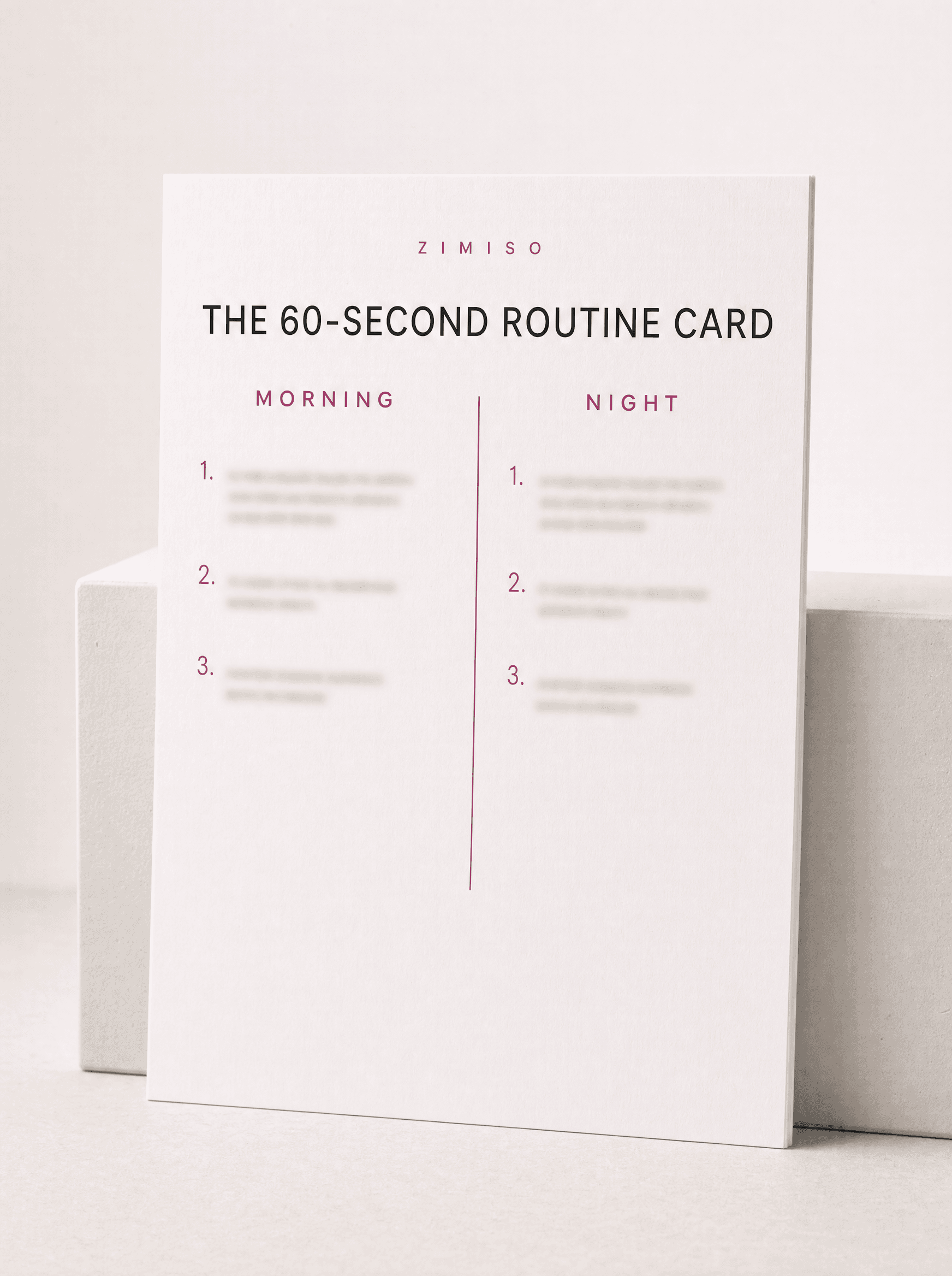 The 60-Second Routine Card — preview of the bonus you receive